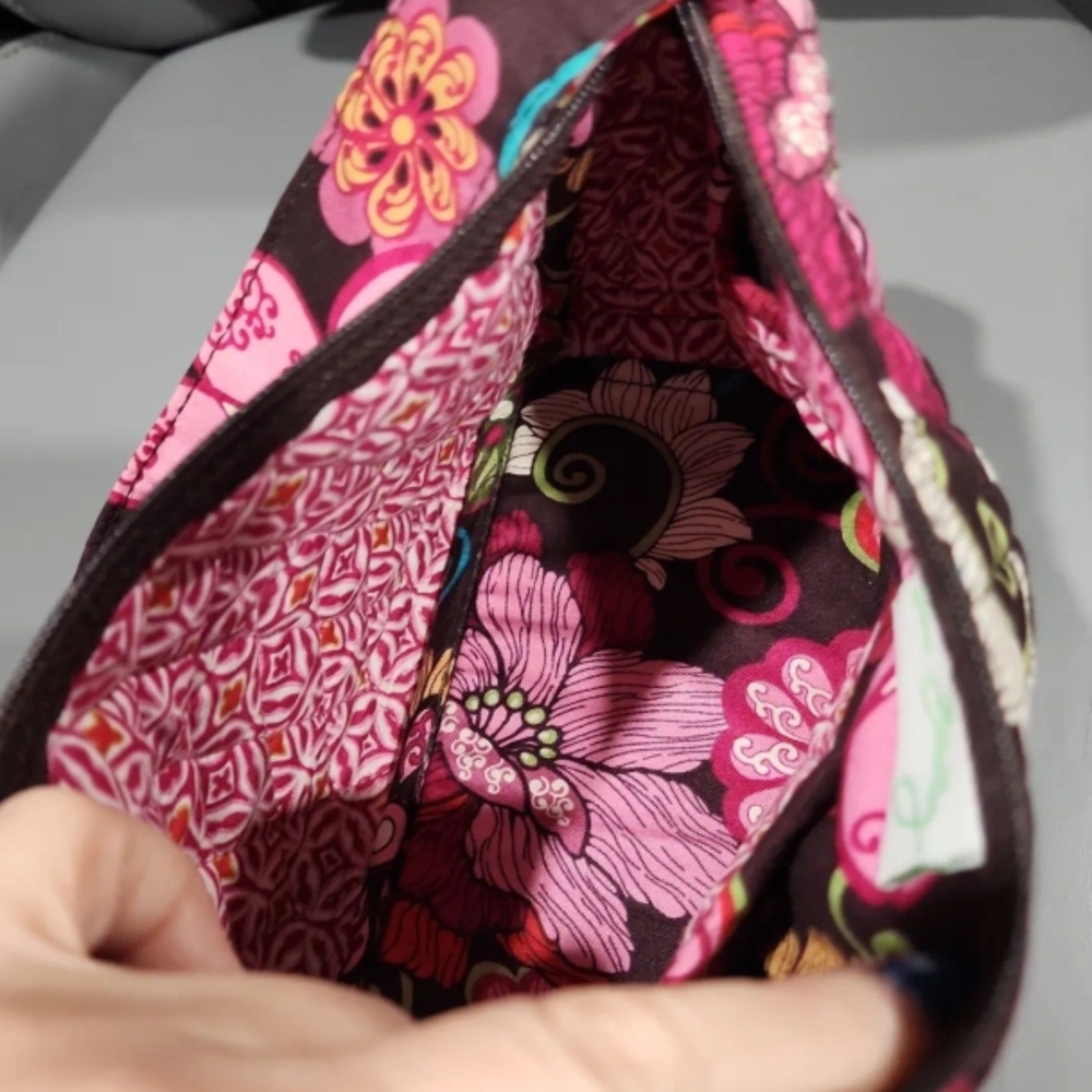 Vera Bradley Pink and Brown Floral Shoulder Bag - Picture 5 of 5